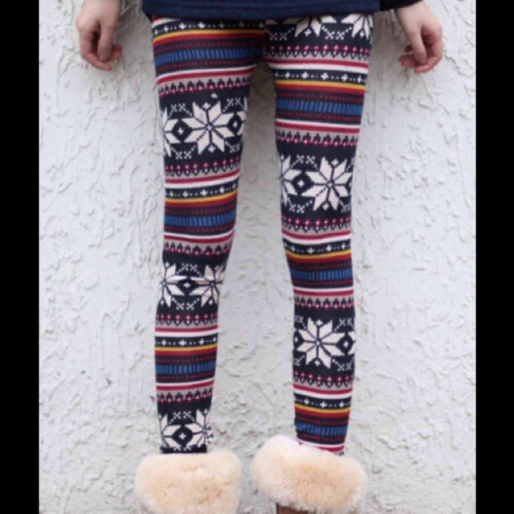 Winter Leggings Snowflakes